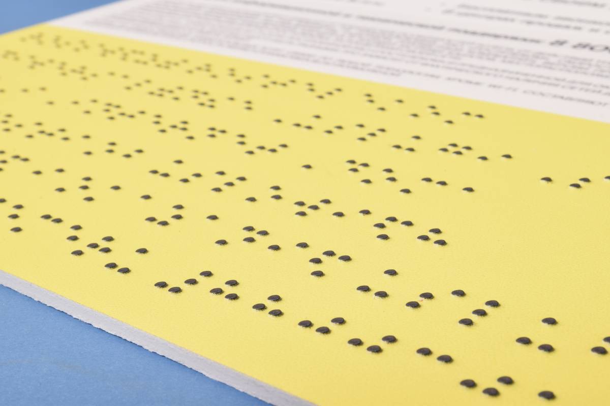 Сделать табличку Брайля